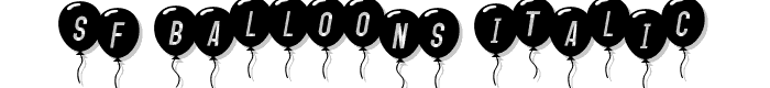 SF Balloons Italic font
